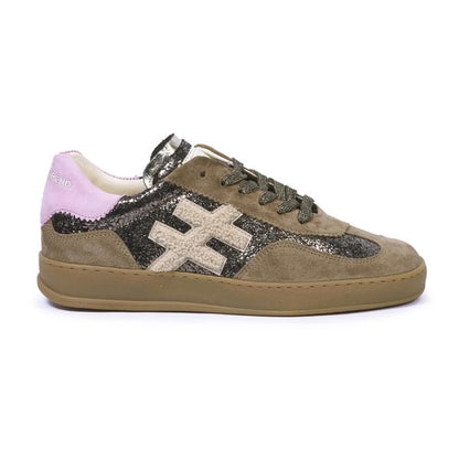 Another Trend A0328715 Baby Silk+Bolzano Tostado, Brown Shimmer & Pink Heel Trainers