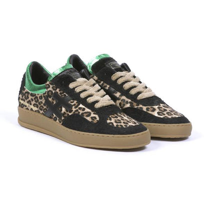 Another Trend A0348870 Jungla+ Pony Leopard Black & Taupe Trainers