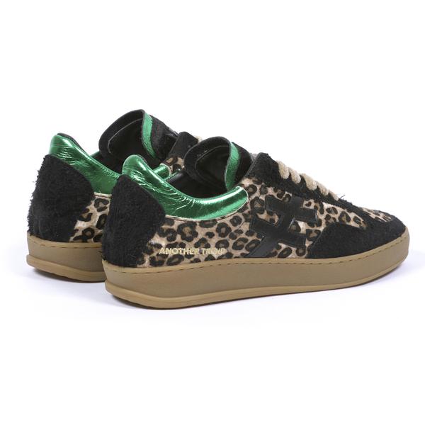 Another Trend A0348870 Jungla+ Pony Leopard Black & Taupe Trainers