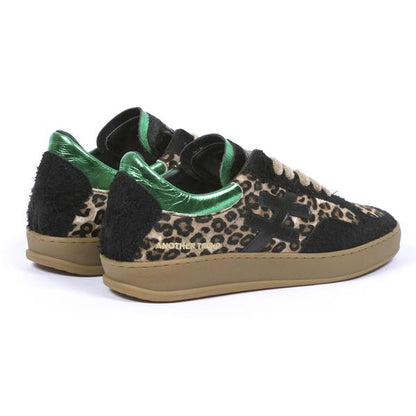 Another Trend A0348870 Jungla+ Pony Leopard Black & Taupe Trainers