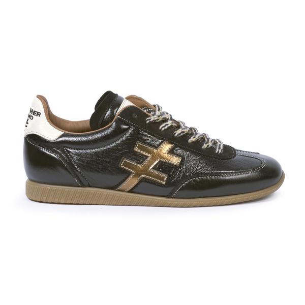 Another Trend A0784705 Sax Lux Black & Gold Trainers