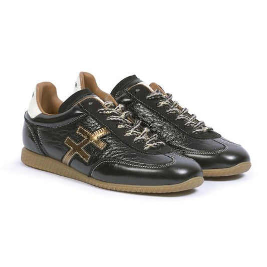 Another Trend A0784705 Sax Lux Black & Gold Trainers