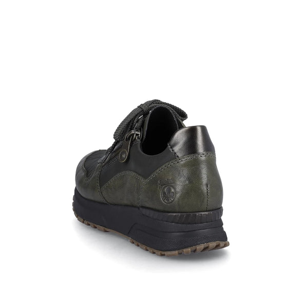 Rieker N7401-52 Green Zebra Sneakers with Zip