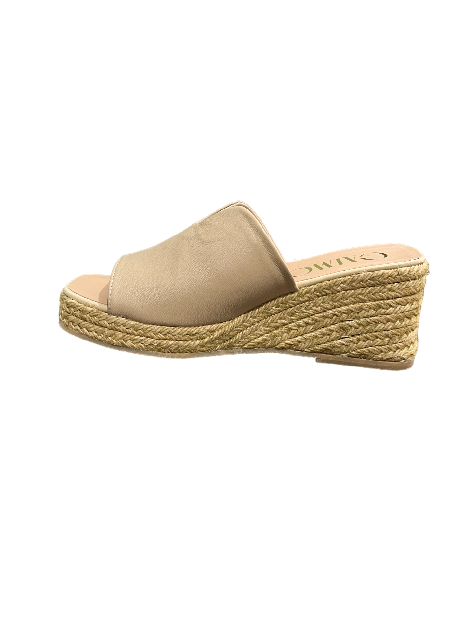 Gaimo Ocra Beige Slip On Wedge Sandals