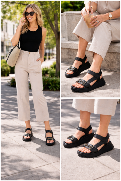 Oh My Sandals 5953 2555 Doya Black Sandals