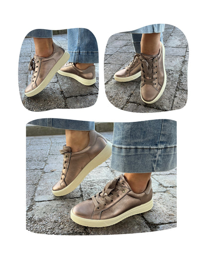 Ara 12-50016 25 ROM 2.0 Beige Metallic G Fit Sneakers
