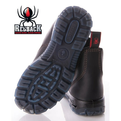 Redback UBOK Bobcat Claret Dark Brown TPU Soft Toe Claret Kip Chelsea Boots
