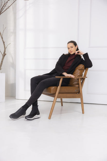 Remonte D0T78-02 Black H Fit Front Zip Boots