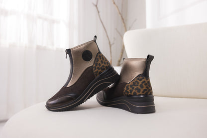 Remonte D0T78-90 Black & Bronze H Fit Front Zip Boots