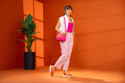 Remonte Q0671-31 Fuchsia & Orange Handbag
