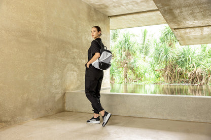 Remonte Q0533-01 Black, White & Grey Backpack