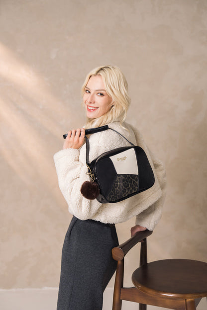 Remonte Q0674-00 Black & Gold Cross Body Bag