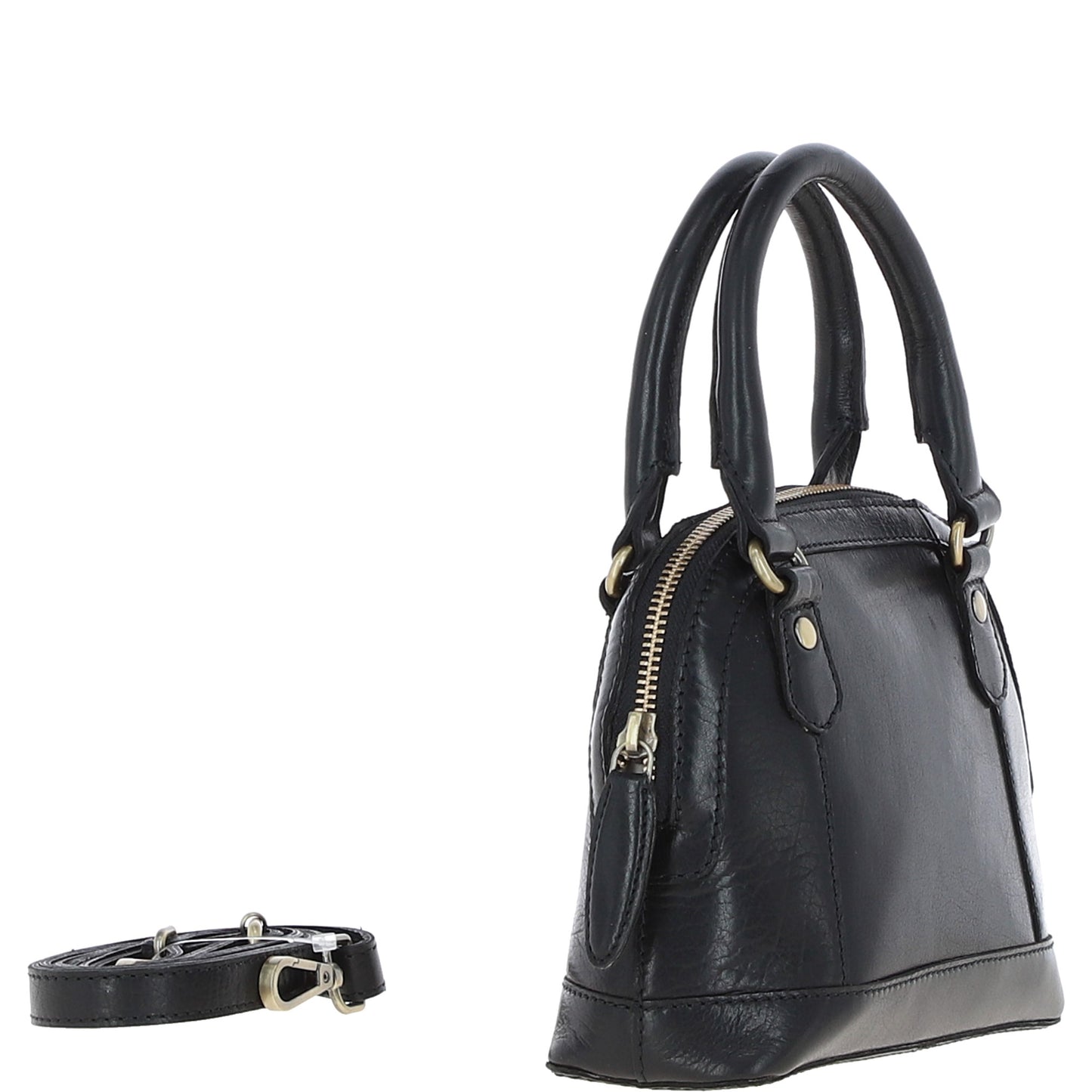 Ashwood Leather T-82 Black Bag