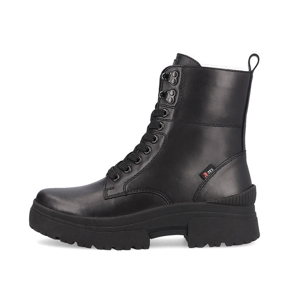 Rieker Evolution W0371-00 TEX Black Lace Boots
