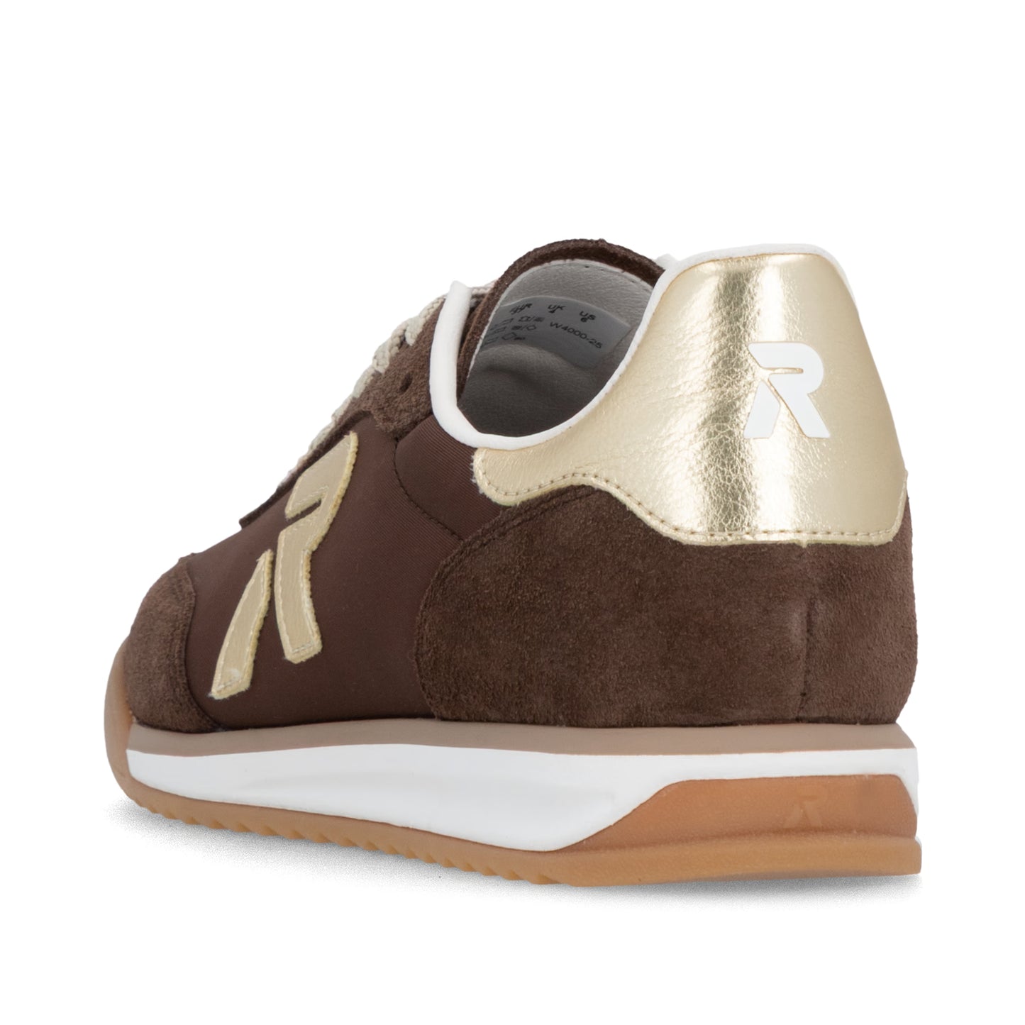 Rieker W4000-25 Tabak Brown & Light Gold Trainers