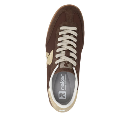 Rieker W4000-25 Tabak Brown & Light Gold Trainers