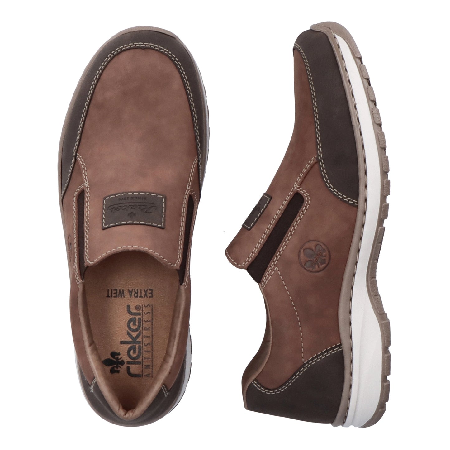 Rieker 03354-24 Tan Brown Extra Wide Slip On Shoes