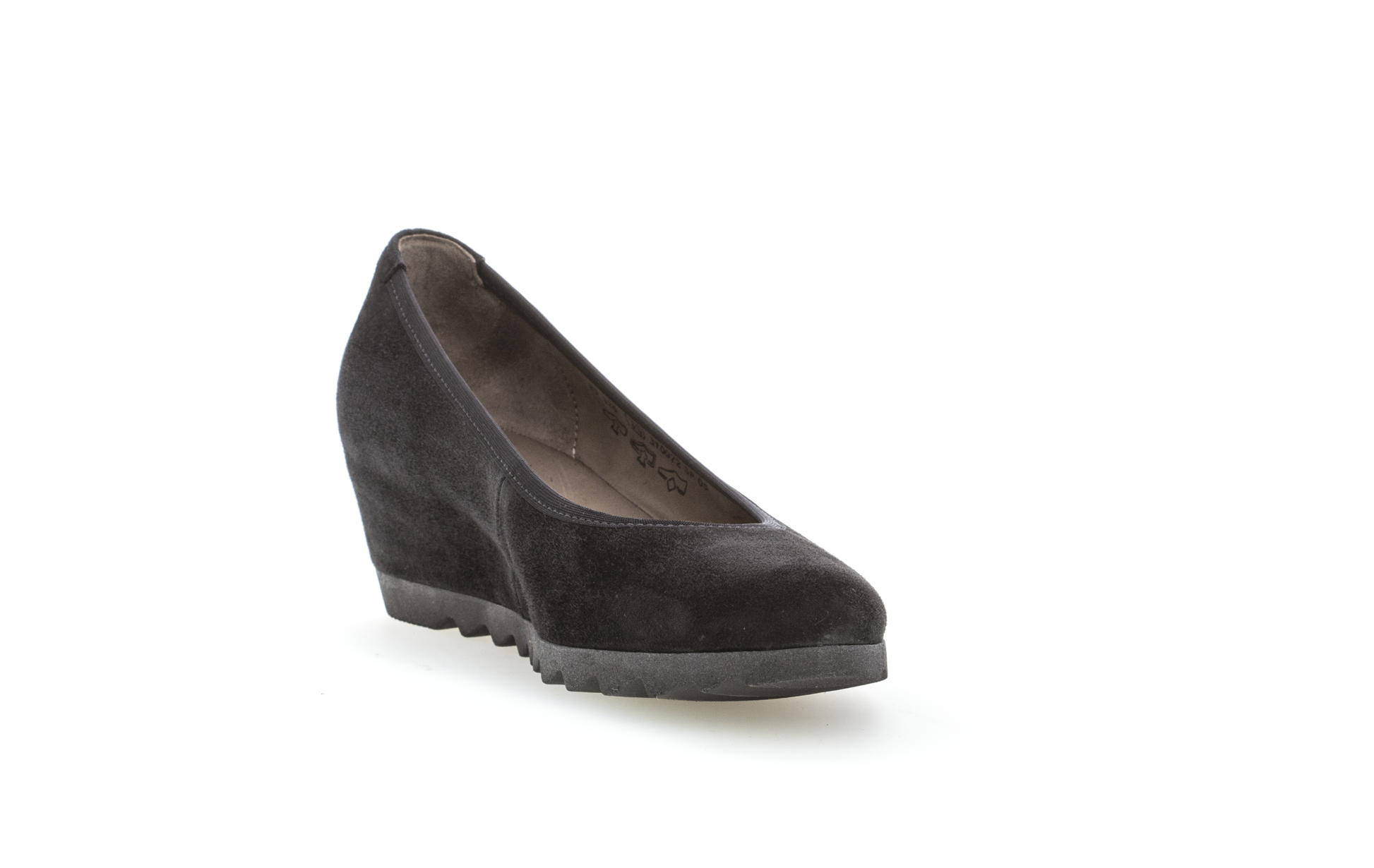 Gabor 05.320.17 Black Suede Wedges