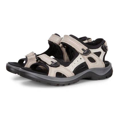 Ecco 069563 54695 Offroad Yucatan Atmosphere/Ice Taupe Black Velcro Sandals