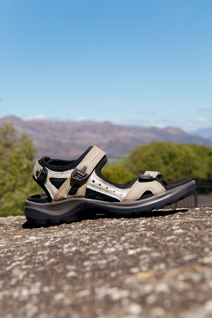 Ecco 069563 54695 Offroad Yucatan Atmosphere/Ice Taupe Black Velcro Sandals