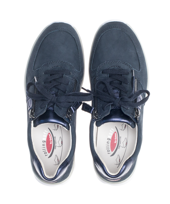 Gabor 06.968.46 Rollingsoft Navy Blue Sneakers with Zip