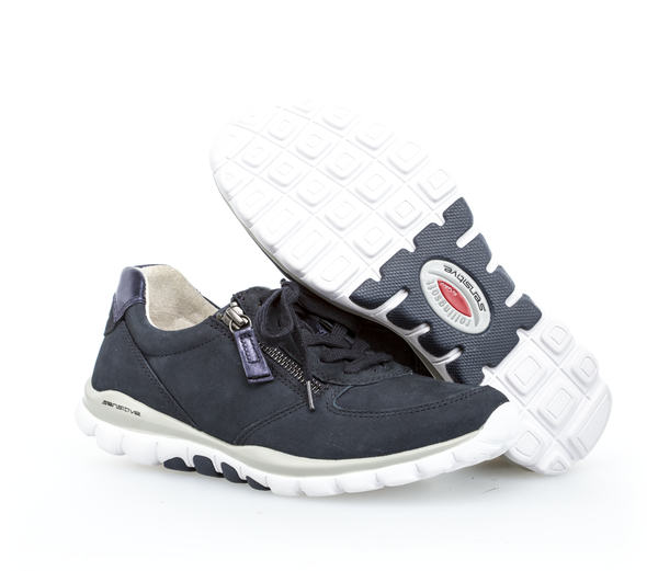 Gabor 06.968.46 Rollingsoft Navy Blue Sneakers with Zip