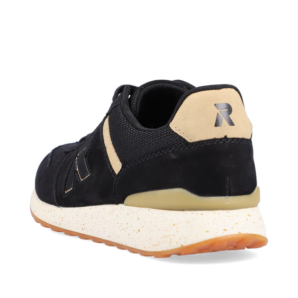 Rieker 07601-01 Evolution Black & Sand Sneakers