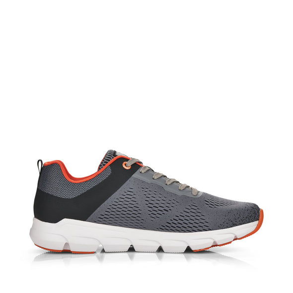 Rieker 07806-45 Evolution Grey/Black & Orange Combi Trainers/Sneakers