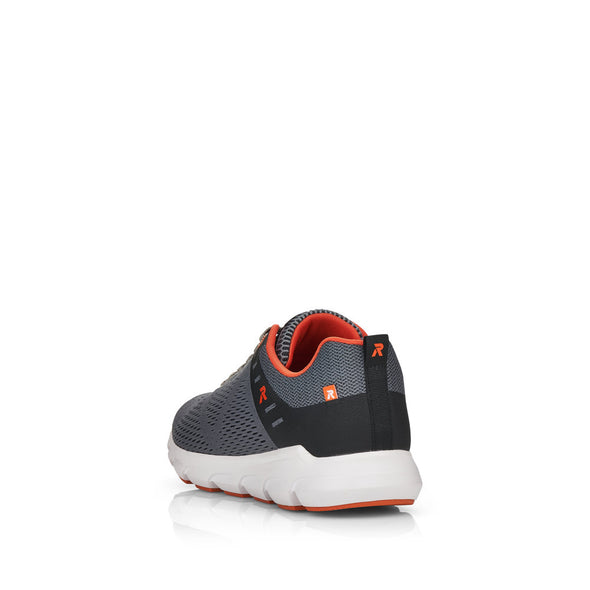 Rieker 07806-45 Evolution Grey/Black & Orange Combi Trainers/Sneakers