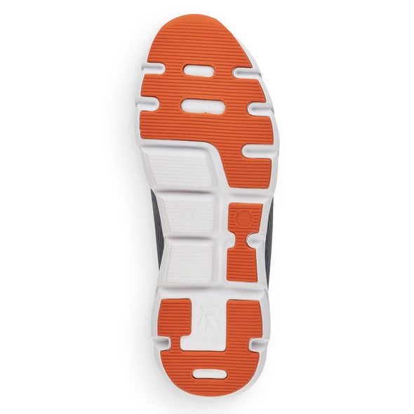 Rieker 07806-45 Evolution Grey/Black & Orange Combi Trainers/Sneakers