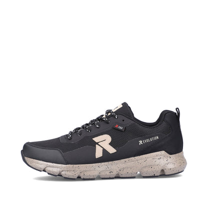 Rieker 07809-00 Evolution Tex Black, Taupe & Grey Combi Sneakers