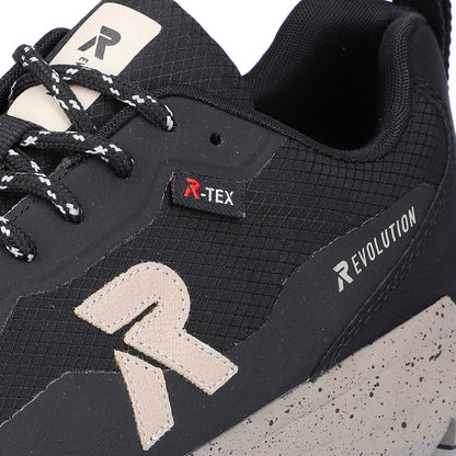 Rieker 07809-00 Evolution Tex Black, Taupe & Grey Combi Sneakers