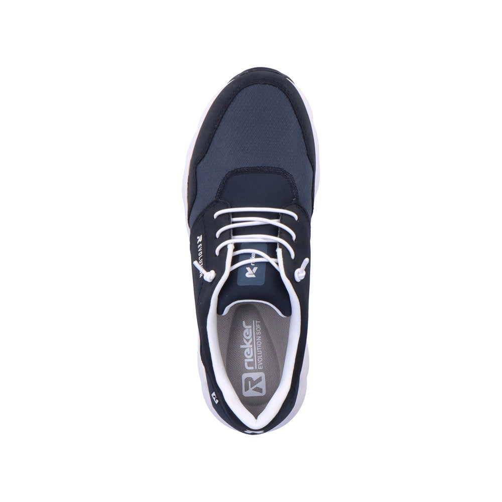 Rieker 07811-14 Evolution Navy Combi Sneakers with White & Black Spare Laces