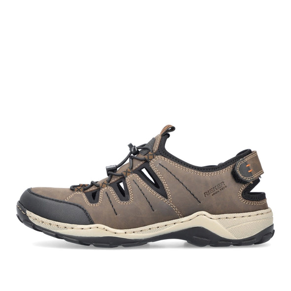 Rieker 08085-24 Brown Combi Sneakers with Velcro Strap