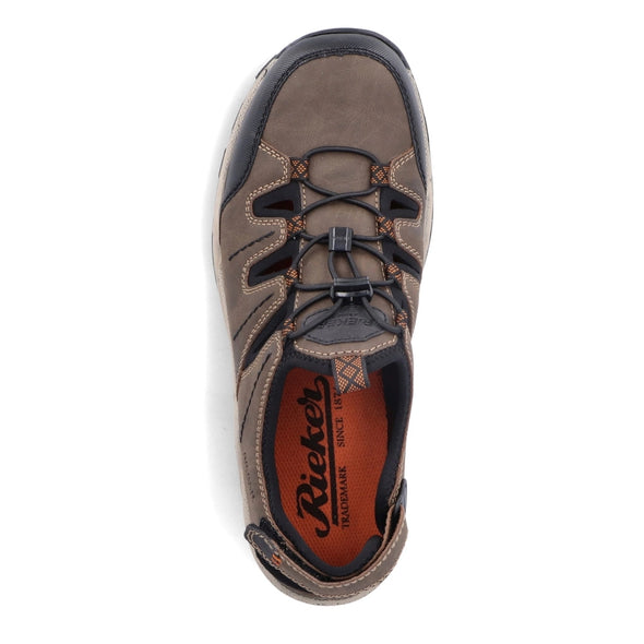 Rieker 08085-24 Brown Combi Sneakers with Velcro Strap