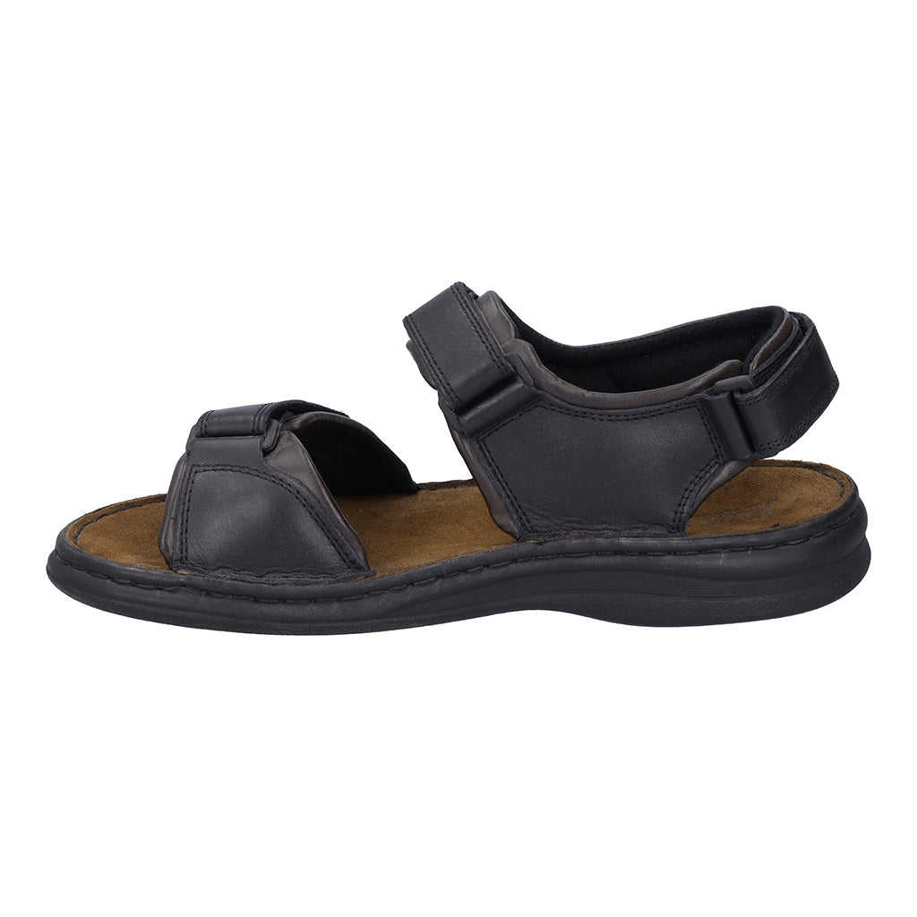 Josef Seibel 10104 35 602 Rafe Black/Brown Montana Velcro Sandals