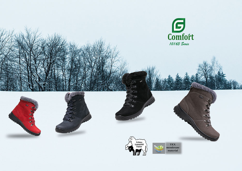 G Comfort 10163 Tex Ocean Navy Fur Boots