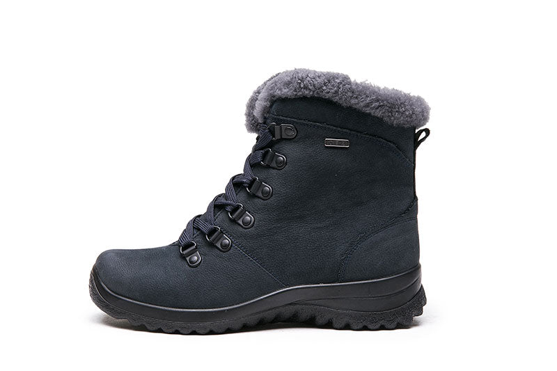 G Comfort 10163 Tex Ocean Navy Fur Boots