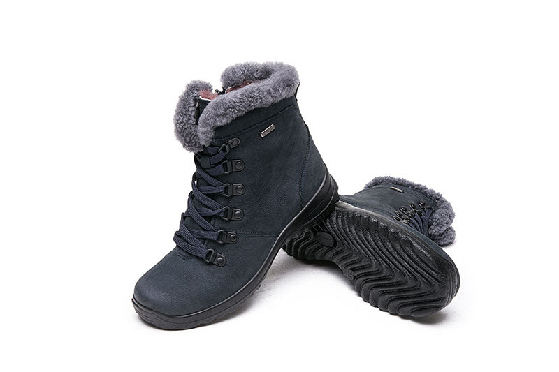 G Comfort 10163 Tex Ocean Navy Fur Boots