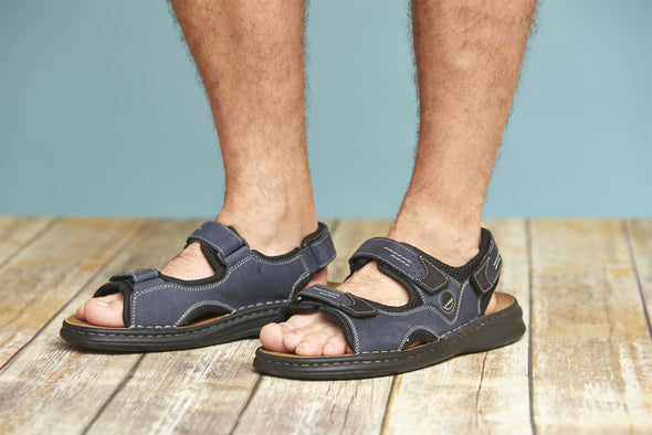 Josef Seibel 10236 11 582 Franklyn Ocean Blue/Black Velcro Sandals