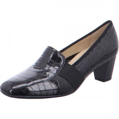 Ara 12-18004 07 Verona Black Printed Court Shoes