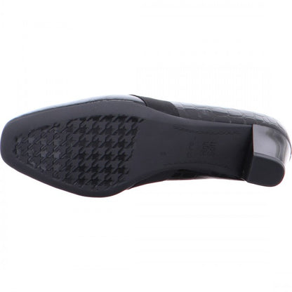 Ara 12-18004 07 Verona Black Printed Court Shoes
