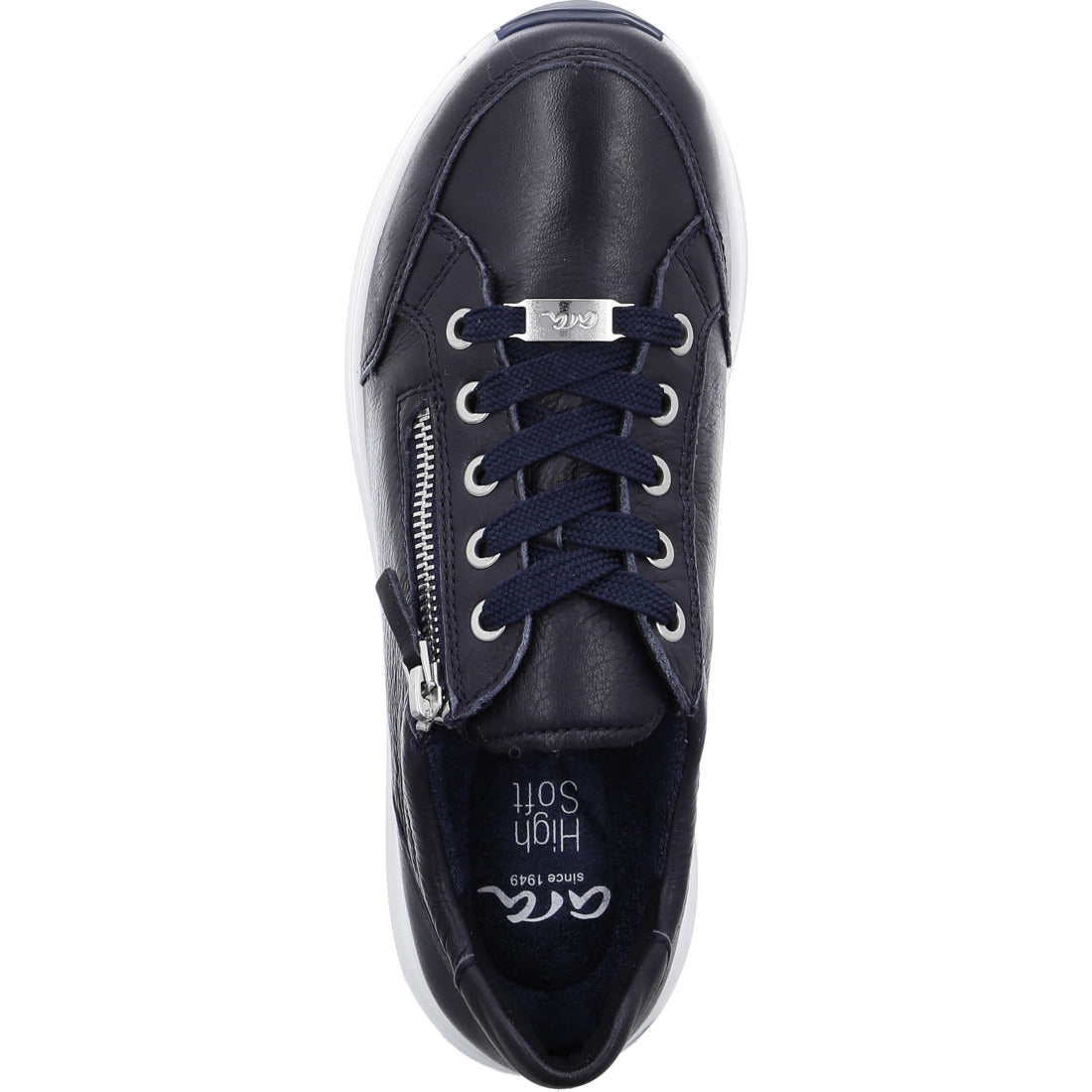Ara 12-24801 02 Navy Blue H Fit Trainers with Zip