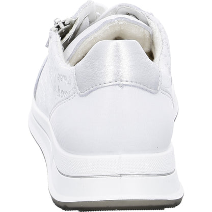 Ara 12-24801 09 Osaka Silver & White Combi H Fit Sneakers with Zip