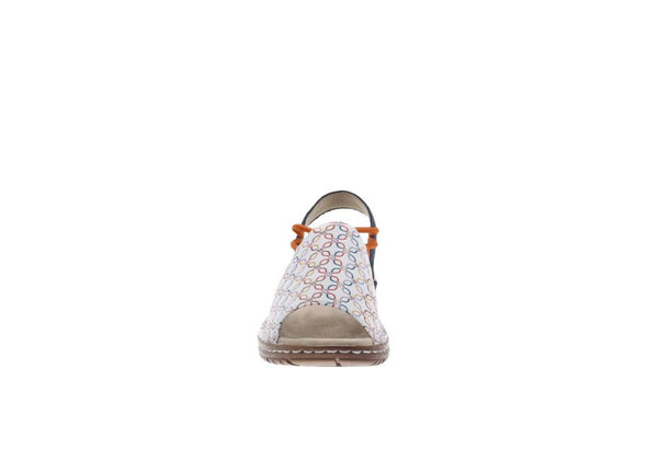 Ara 12-27241-84 Hawaii Multi Indigo Blue, White & Orange G Fit Sandals with Slingback Strap