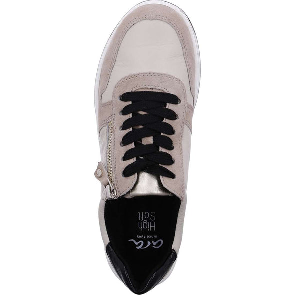 Ara 12-32440-17 Sapporo 2.0 Cream & Black HighSoft Sneakers with Zip
