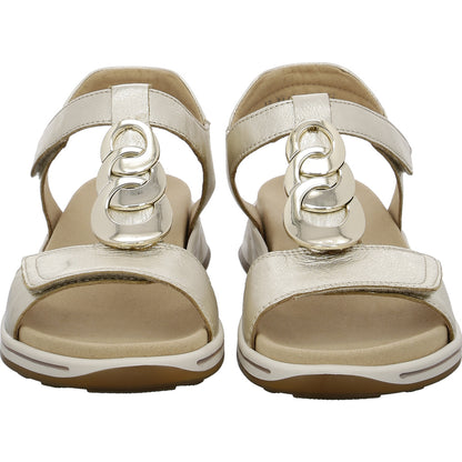 Ara 12-34826 14 Metallic H Extra Wide Fit Velcro Sandals