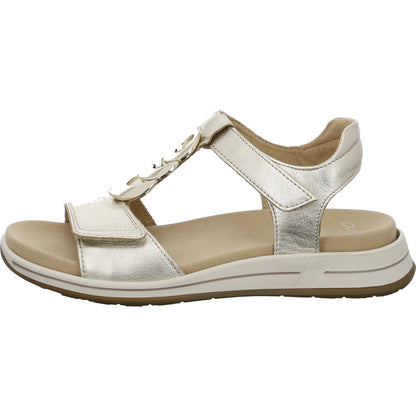 Ara 12-34826 14 Metallic H Extra Wide Fit Velcro Sandals