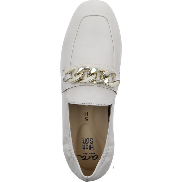 Ara 12-51203-09 Lyon Cream H Fit Loafers with Chain