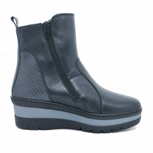 Notton 1257 122 Black Zip Chelsea Boots
